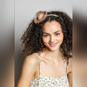 #1431 POL Boho Bloom Rosette Statement Tie Belt